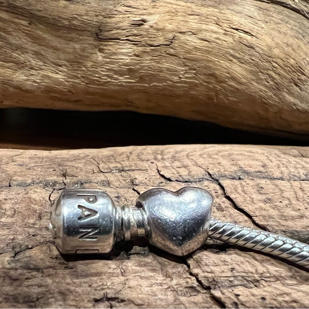 Authentic Pandora Bead Large Smooth Heart Charm Silver Valentine’s Day Love 925